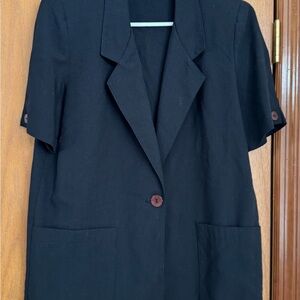 Sag Harbor Black Short Sleeve Blazer Women’s size 10